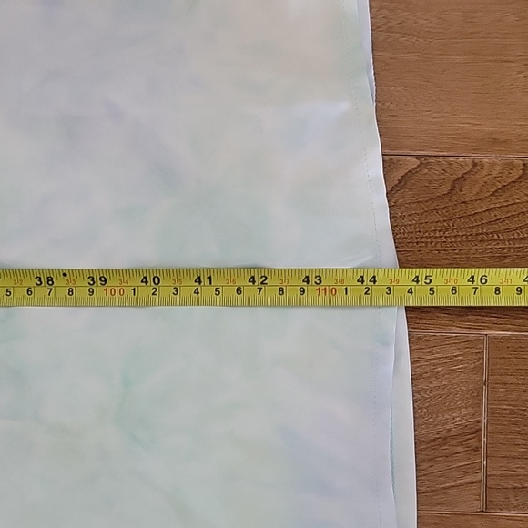 NWT Lulus Tranquil State Tie Dye Satin Cowl Neck Midi Dress Blue Medium - Picture 8 of 12